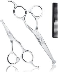 Professional Kids Hair Cutting Scissors Kit - Rounded Tips Barber Hair Cutting Shears (6.1'') & Hair Trimming Scissors (5.1'') for Babies, Toddle