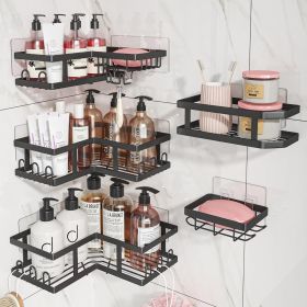 Corner Shower Caddy-No Drilling Shelves Wall Mounted, Black