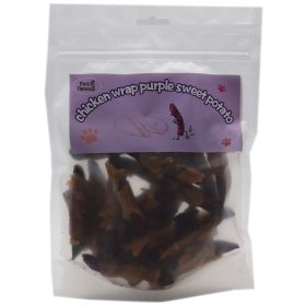 Healthy Treats for Dogs,Chicken Wrapped Purple Sweet Potato Dog Treats,Soft Snacks suitable for Small Medium Large Dogs-Chicken Wrapped Purple Po