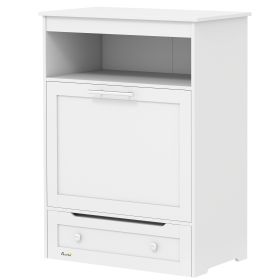 Pet Feeder Station Storage Cabinet, Dog Food Storage Container with Dog Raised Bowls, Watering Supplies, White (Option: White-935x505x210 mm)